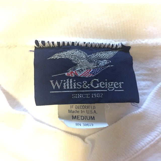 Engineered Garments(エンジニアードガーメンツ)のUSA製  Willis & Geiger エンブレムプリントTシャツ綿100 メンズのトップス(Tシャツ/カットソー(半袖/袖なし))の商品写真