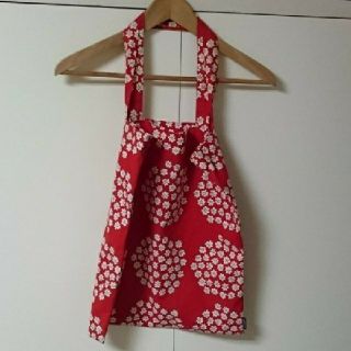 マリメッコ(marimekko)のmarimekko プケッティ トートバッグ 赤 レッド お花柄 エコバッグ(トートバッグ)