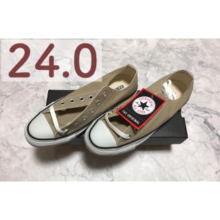 コンバース(CONVERSE)のコンバース キャンバス オールスター OX ベージュ ローカット 24.0(スニーカー)