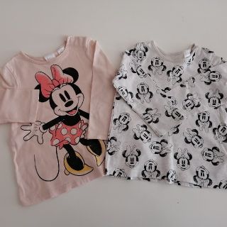 エイチアンドエム(H&M)のH＆M
ロングTシャツ
80サイズ☆女の子
ディズニー☆ミニー
(Ｔシャツ)