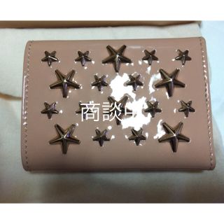 ジミーチュウ(JIMMY CHOO)の美品ジミーチュウスタッズ財布ミニ三つ折り(財布)