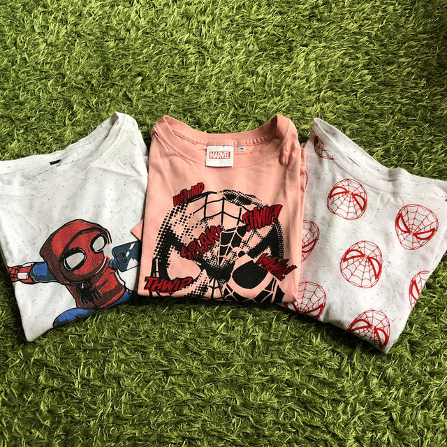 MARVEL(マーベル)のスパイダーマン　Tシャツ　3枚セット　130 キッズ/ベビー/マタニティのキッズ服男の子用(90cm~)(Tシャツ/カットソー)の商品写真