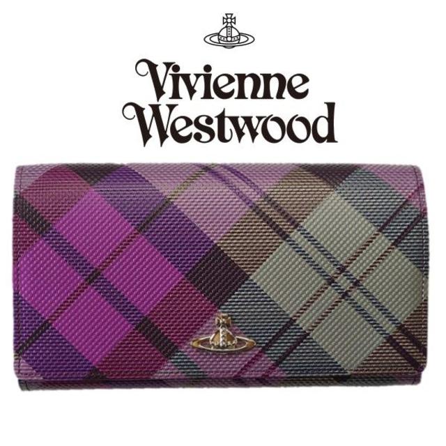 新品　ビビアン　Vivienne Westwood　チェック柄　二つ折り財布