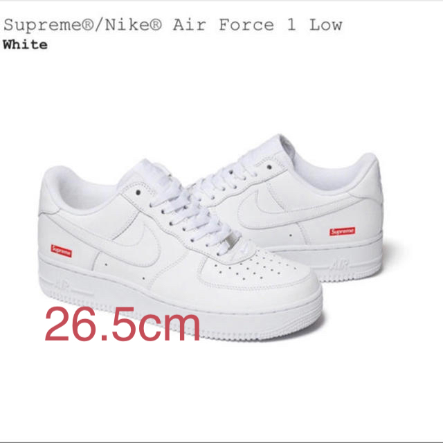 Supreme / Nike Air Force 1 Low 白 ホワイトスニーカー