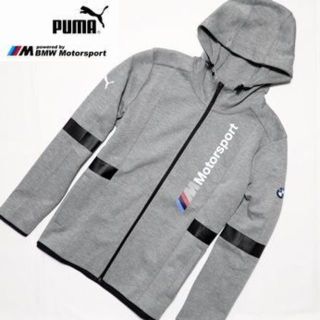 ビーエムダブリュー(BMW)の新品 PUMA×BMW フーデッドジャケット グレー US Sサイズ(パーカー)