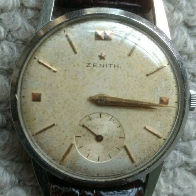 ZENITH 手巻Cal.126-6 スモセコ 1950年代 稼働トリプルサイン