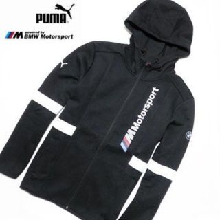 ビーエムダブリュー(BMW)の新品 PUMA×BMW フーデッドジャケット 黒 Mサイズ(US M)(パーカー)