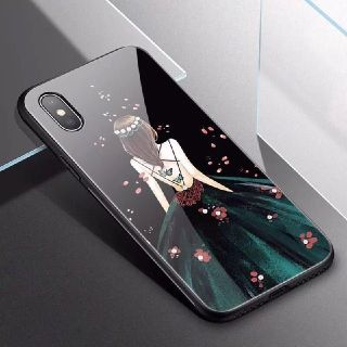 iPhone7 iPhone8 ケース　強化ガラス　後ろ姿(iPhoneケース)