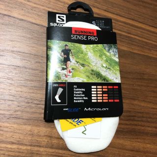 サロモン(SALOMON)の②サロモン SALOMON ランニングソックス センスプロ 白＆赤S 新品未使用(ウェア)