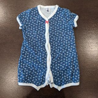 プチバトー(PETIT BATEAU)のPETIT BATEAU 半袖　ロンパース(ロンパース)