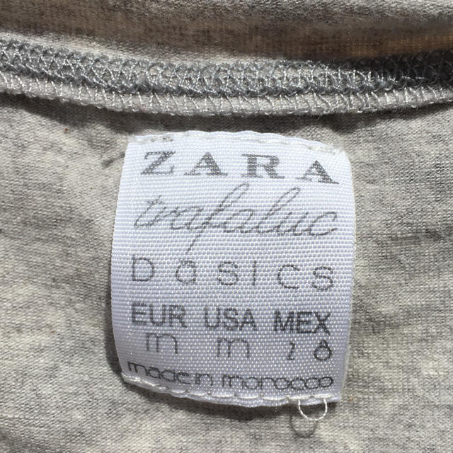 ZARA(ザラ)の未着用　ZARA 半袖　ハート柄　グレー レディースのトップス(Tシャツ(半袖/袖なし))の商品写真
