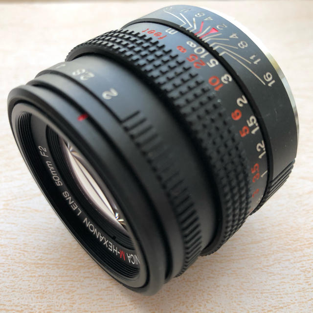 KONICA MINOLTA(コニカミノルタ)のKONICA M-HEXANON 50mm F2 中古　レンズ　ライカ　コニカ スマホ/家電/カメラのカメラ(レンズ(単焦点))の商品写真