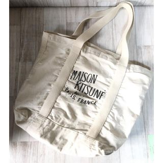 メゾンキツネ(MAISON KITSUNE')のMAISON KITSNE キャンバストートバッグ オフホワイト メゾンキツネ(トートバッグ)