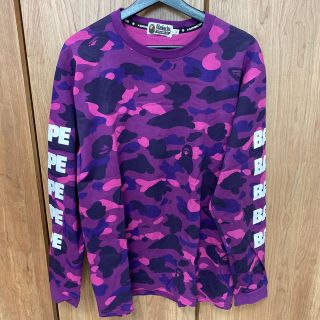 アベイシングエイプ(A BATHING APE)のA BATHING APE ファーストカモ パープル ロンＴ(Tシャツ/カットソー(七分/長袖))