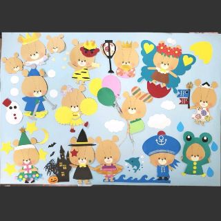 ルルロロ☆壁面飾り☆誕生日表☆保育園☆幼稚園(型紙/パターン)