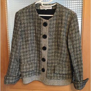 美品 Vintage クリスチャンディオール Christian Dior ジャケット ノーカラージャケット ベロア ビジューボタン アウター レディース 9(M相当) レッド