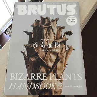 マガジンハウス(マガジンハウス)のBRUTUS (ブルータス) 2016年 4/15号(専門誌)