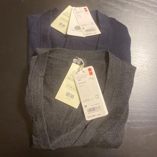 ユニクロ(UNIQLO)のユニクロ　エクストラファインメリノ　Vネックカーディガン(カーディガン)