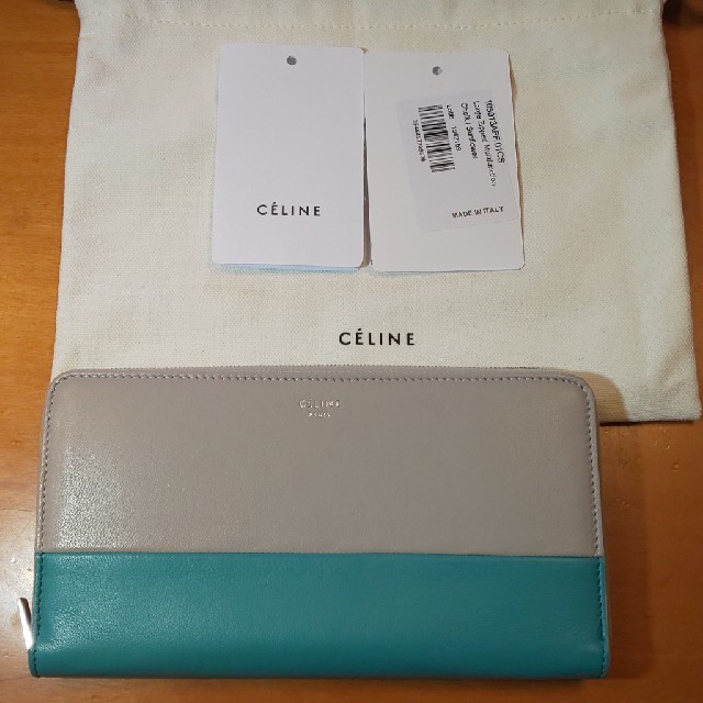 最終　CELINE  バイカラー 財布 ラウンドジップ 国内定価 90000円