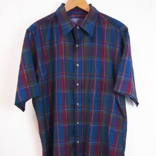 ペンドルトン(PENDLETON)の実寸 L USA製 Pendleton ウール 半袖 シャツ 古着 a439(シャツ)