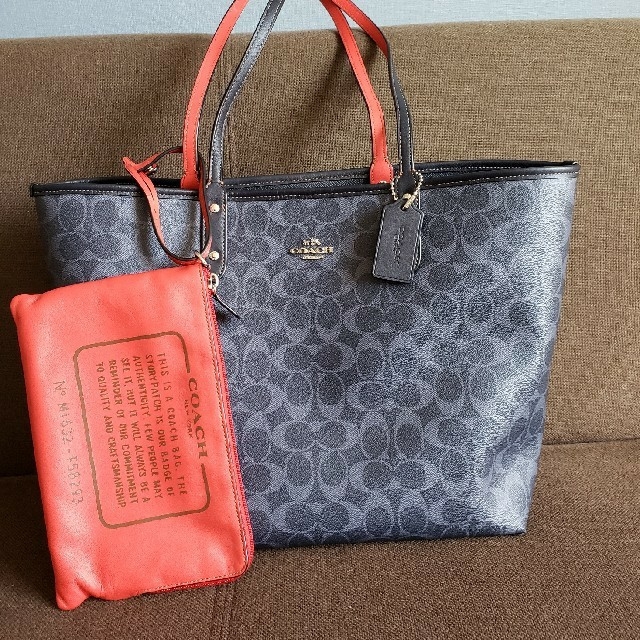 【美品】COACH　リバーシブルトートバッグ