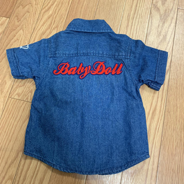 BABYDOLL(ベビードール)の新品 ベビードール デニムシャツ 半袖 キッズ/ベビー/マタニティのベビー服(~85cm)(シャツ/カットソー)の商品写真
