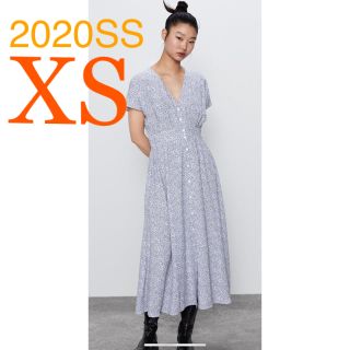 ザラ(ZARA)の＊2020SS＊ZARA プリント柄ミディ丈ワンピース フラワー(ロングワンピース/マキシワンピース)