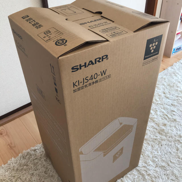 SHARP(シャープ)のらいらいさん専用：空気清浄機（プラズマクラスター25000）KI-JS40 スマホ/家電/カメラの生活家電(空気清浄器)の商品写真