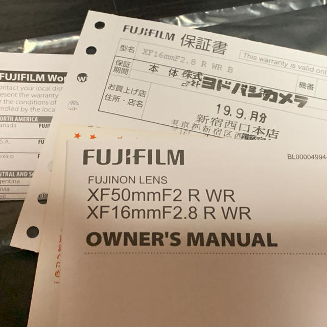 fujifilm XF16mmF2.8 R WR フジノンレンズ