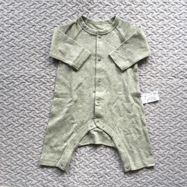 ベルメゾン(ベルメゾン)の未使用カエルロンパース3枚セット キッズ/ベビー/マタニティのベビー服(~85cm)(ロンパース)の商品写真