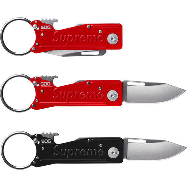 supreme SOG KeyTron Folding Knife Red