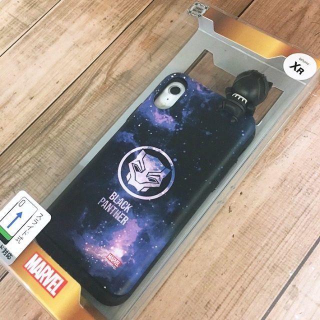 MARVEL(マーベル)のMARVEL ブラックパンサー iPhoneXR 兼用 スマホケース スマホ/家電/カメラのスマホアクセサリー(iPhoneケース)の商品写真