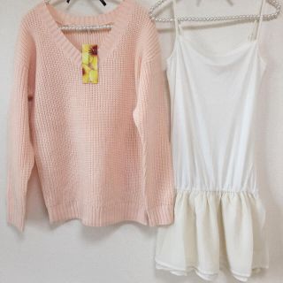 アラマンダ(allamanda)の【新品 未使用】ニット スカート セット(ニット/セーター)