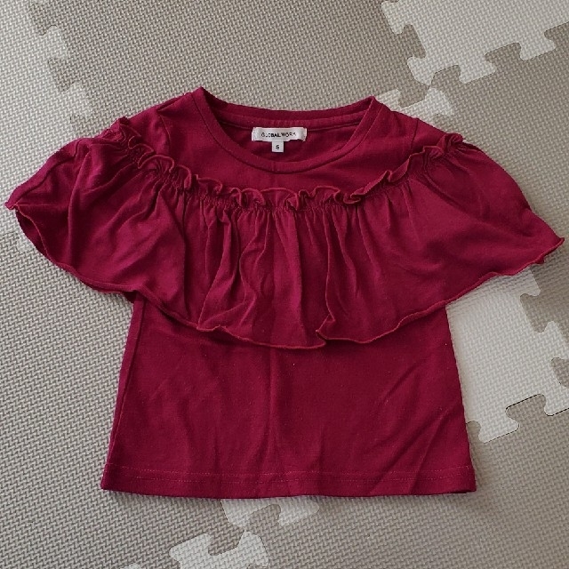 GLOBAL WORK(グローバルワーク)のグローバルワーク ヒラヒラトップス 90 キッズ/ベビー/マタニティのキッズ服女の子用(90cm~)(Tシャツ/カットソー)の商品写真