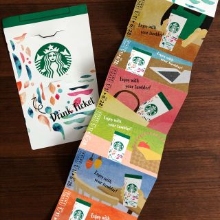 スターバックスコーヒー(Starbucks Coffee)の❤︎ドリンクチケット❤︎６枚綴り❤︎(フード/ドリンク券)