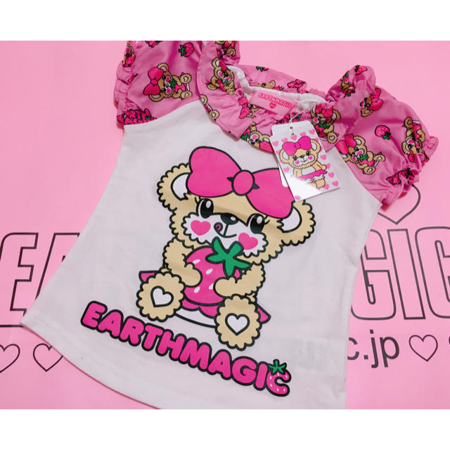 EARTHMAGIC(アースマジック)のいちご🍓マフィー♡ 100 キッズ/ベビー/マタニティのキッズ服女の子用(90cm~)(Tシャツ/カットソー)の商品写真