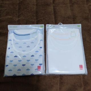 ユニクロ(UNIQLO)の新品　UNIQLO　コットンメッシュタンクトップ　100(下着)