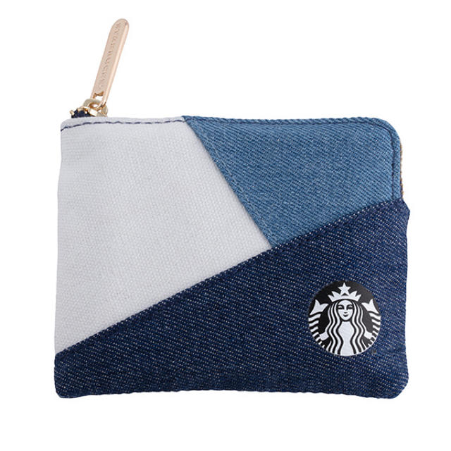 Starbucks Coffee(スターバックスコーヒー)の【新品】台湾スターバックス限定　三色小銭入れ　コインケース　デニム　サイレン レディースのファッション小物(コインケース)の商品写真