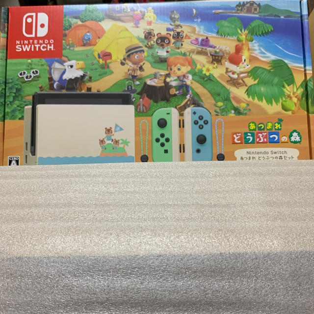 Nintendo Switch(ニンテンドースイッチ)の新型 Nintendo Switch あつまれどうぶつの森同梱版 エンタメ/ホビーのゲームソフト/ゲーム機本体(家庭用ゲーム機本体)の商品写真
