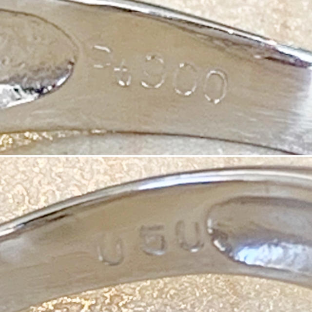 kanariya様専用✨Vライン✨ダイヤモンド✨ Pt900 リング 指輪 レディースのアクセサリー(リング(指輪))の商品写真