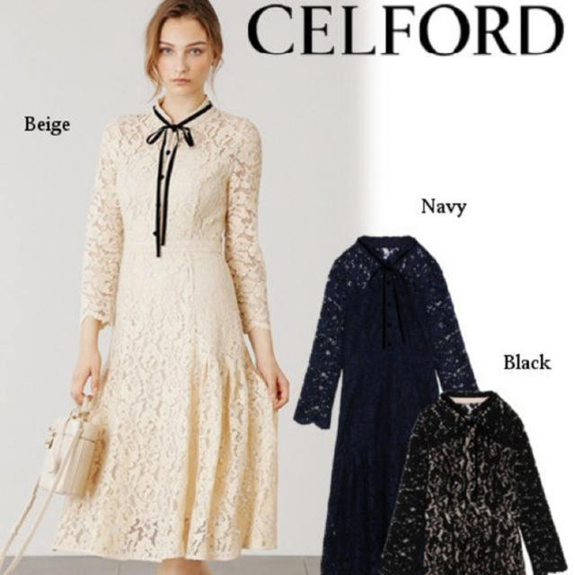 CELFORD 総レースワンピース