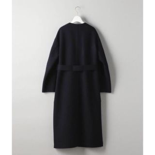 UNITED ARROWS UGCB ダブルフェイス ノーカラーコート黒 日本製