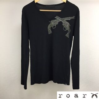 ロアー(roar)の美品 roar ロアー 長袖Tシャツ ブラック サイズ2(Tシャツ/カットソー(七分/長袖))