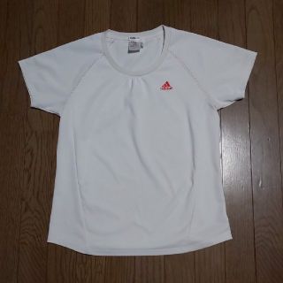 アディダス(adidas)のアディダス  Tシャツ 白 レディースL(Tシャツ(半袖/袖なし))