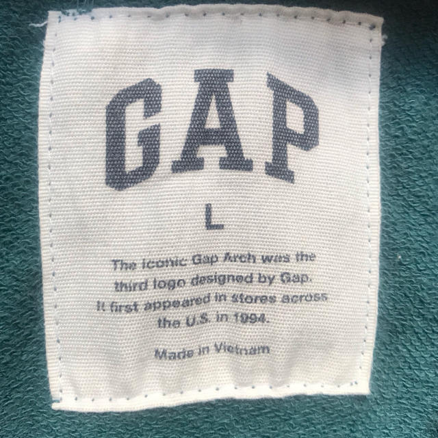 GAP(ギャップ)の値下げ GAP パーカー L メンズ 古着 デカロゴ ブルー スウェット 青 メンズのトップス(パーカー)の商品写真