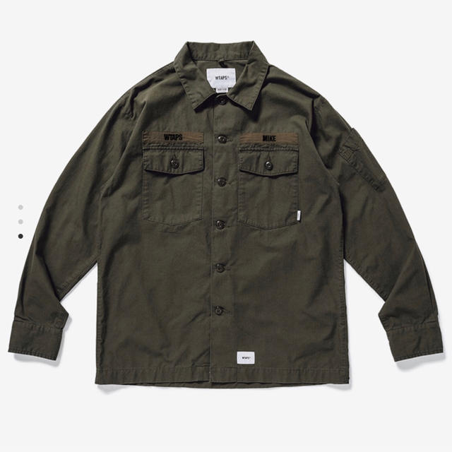 BUDS LS / SHIRT. COTTON. RIPSTOP OLIVEメンズ