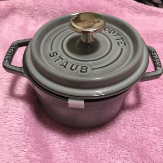 ストウブ(STAUB)のストウブ14 グレー【美品】(鍋/フライパン)