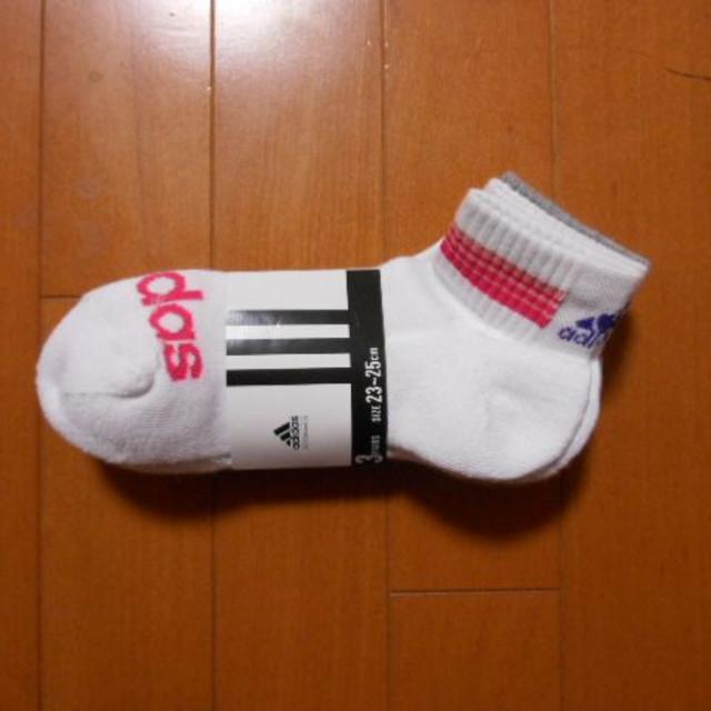 adidas(アディダス)の新品☆アディダスのショート丈ソックス（靴下）３足組（福助） レディースのレッグウェア(ソックス)の商品写真