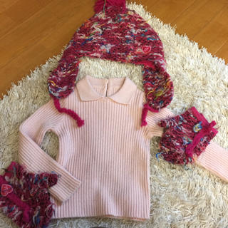 シリリュス ベビーピンク襟付きセーター(ニット)