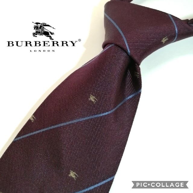 BURBERRY(バーバリー)のバーバリー ネクタイ ロゴストライプ ハイブランド メンズのファッション小物(ネクタイ)の商品写真